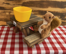 Load image into Gallery viewer, Classic Squirrel Picnic Table Gift Bundle! (Classic Squirrel Picnic Table + Squirrel Snack Sack + Greeting Card) - - (TREE/POST INSTALLATION)