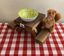 Load image into Gallery viewer, Classic Squirrel Picnic Table Gift Bundle! (Classic Squirrel Picnic Table + Squirrel Snack Sack + Greeting Card) - - (TREE/POST INSTALLATION)
