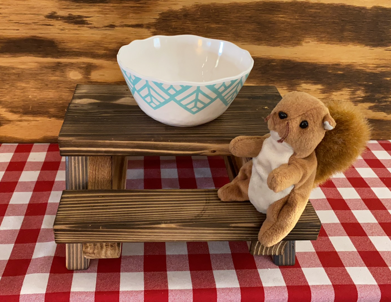 PATIO Squirrel Picnic Table - - (DECK, GARDEN, PATIO TABLE)