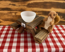 Load image into Gallery viewer, Classic Squirrel Picnic Table Gift Bundle! (Classic Squirrel Picnic Table + Squirrel Snack Sack + Greeting Card) - - (TREE/POST INSTALLATION)