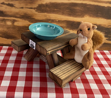 Load image into Gallery viewer, Classic Squirrel Picnic Table Gift Bundle! (Classic Squirrel Picnic Table + Squirrel Snack Sack + Greeting Card) - - (TREE/POST INSTALLATION)