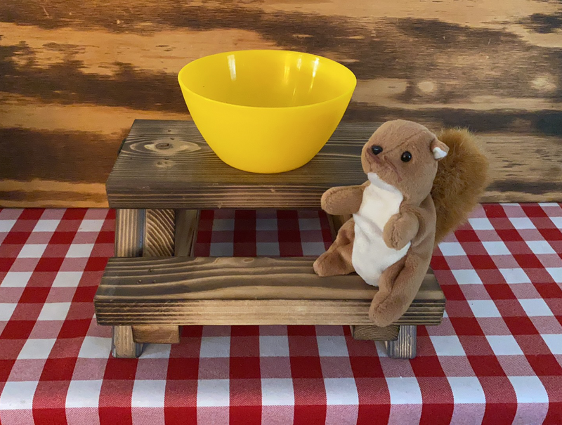 PATIO Squirrel Picnic Table - - (DECK, GARDEN, PATIO TABLE)